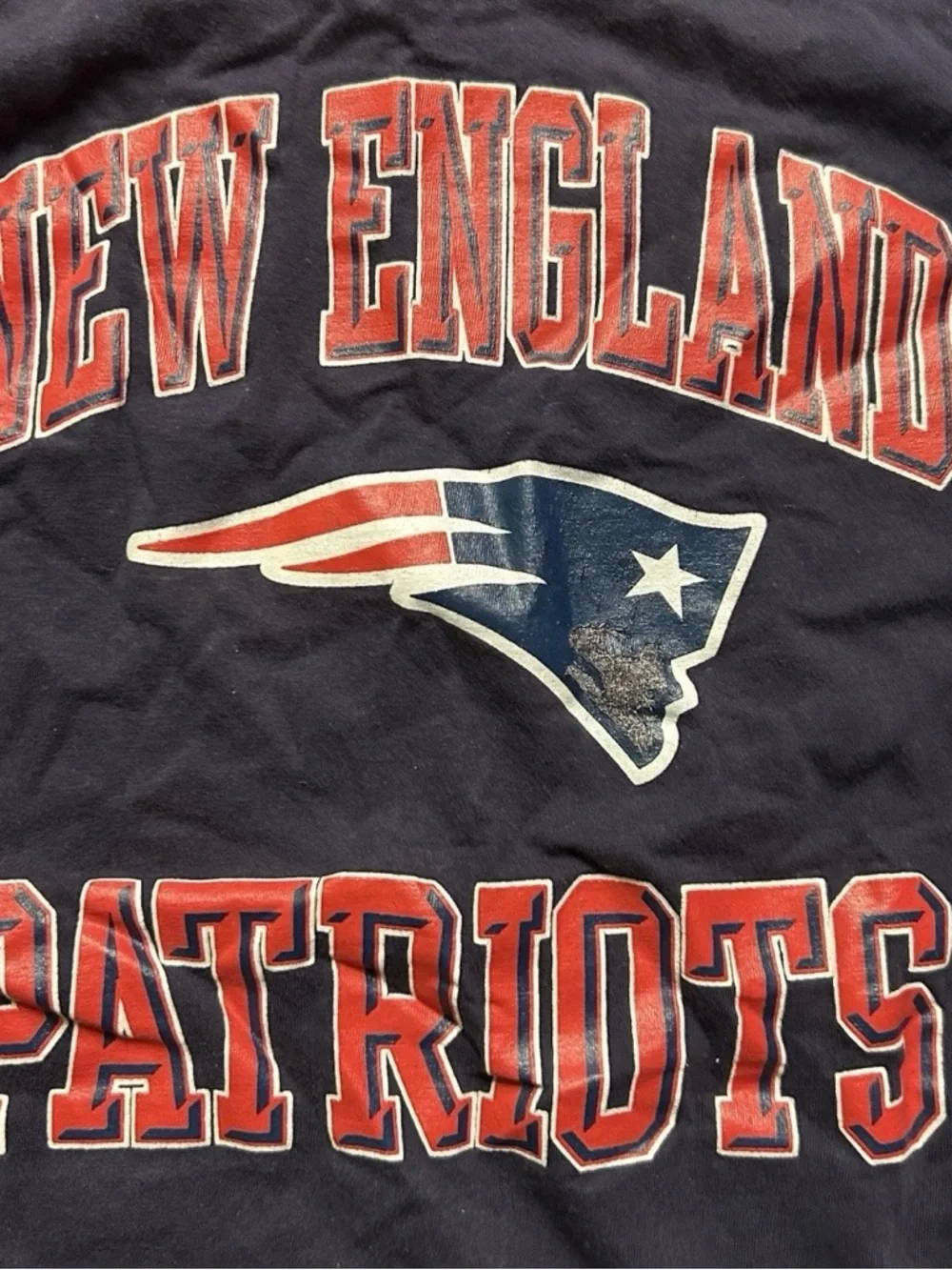 NFL New England Patriots Navy Blue Short Sleeve T Shirt Size Large (14/16) - Picture 2 of 3